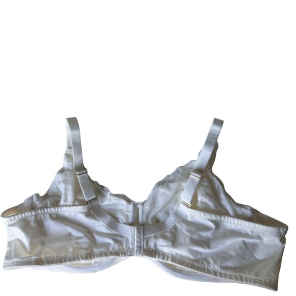 Unlined Full Coverage Underwire Bra 46DD Adjustable Straps Lace White Auden - Picture 11 of 16